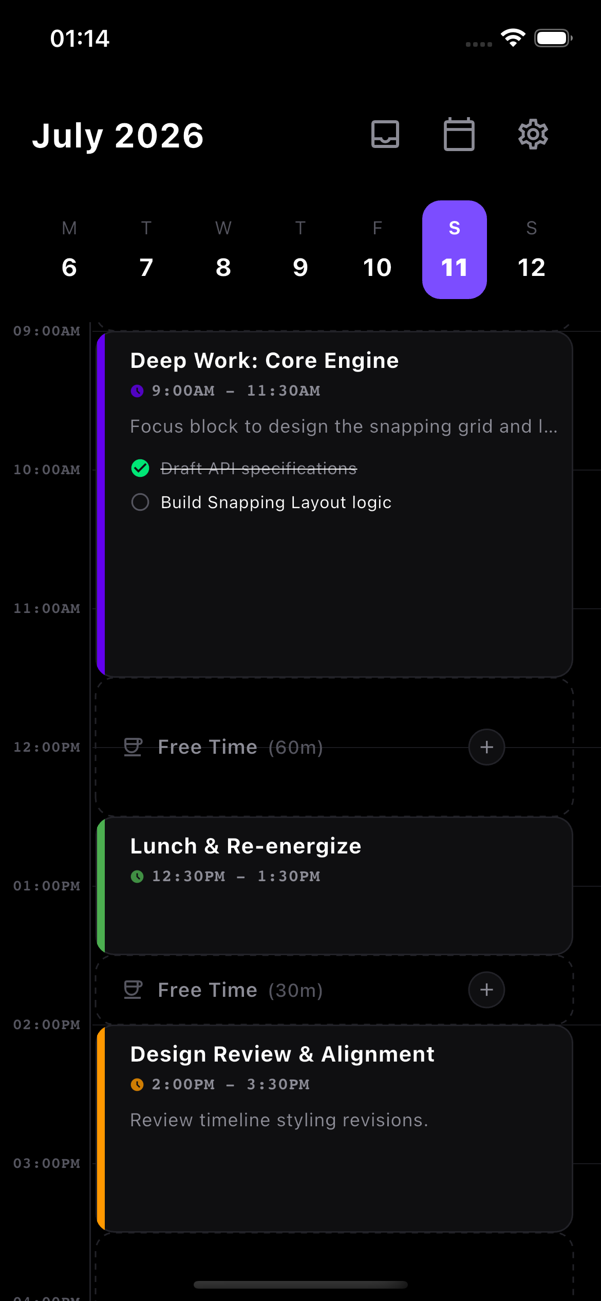 Structured Flow Interface Screenshot